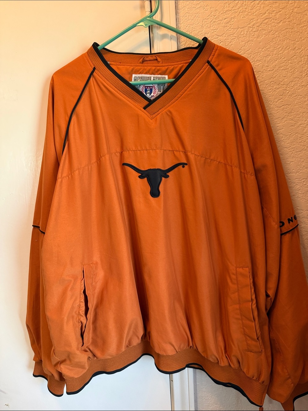 Texas Longhorns Genuine Stuff Collegiate Pullover Jacket XL Burnt Orange V-Neck